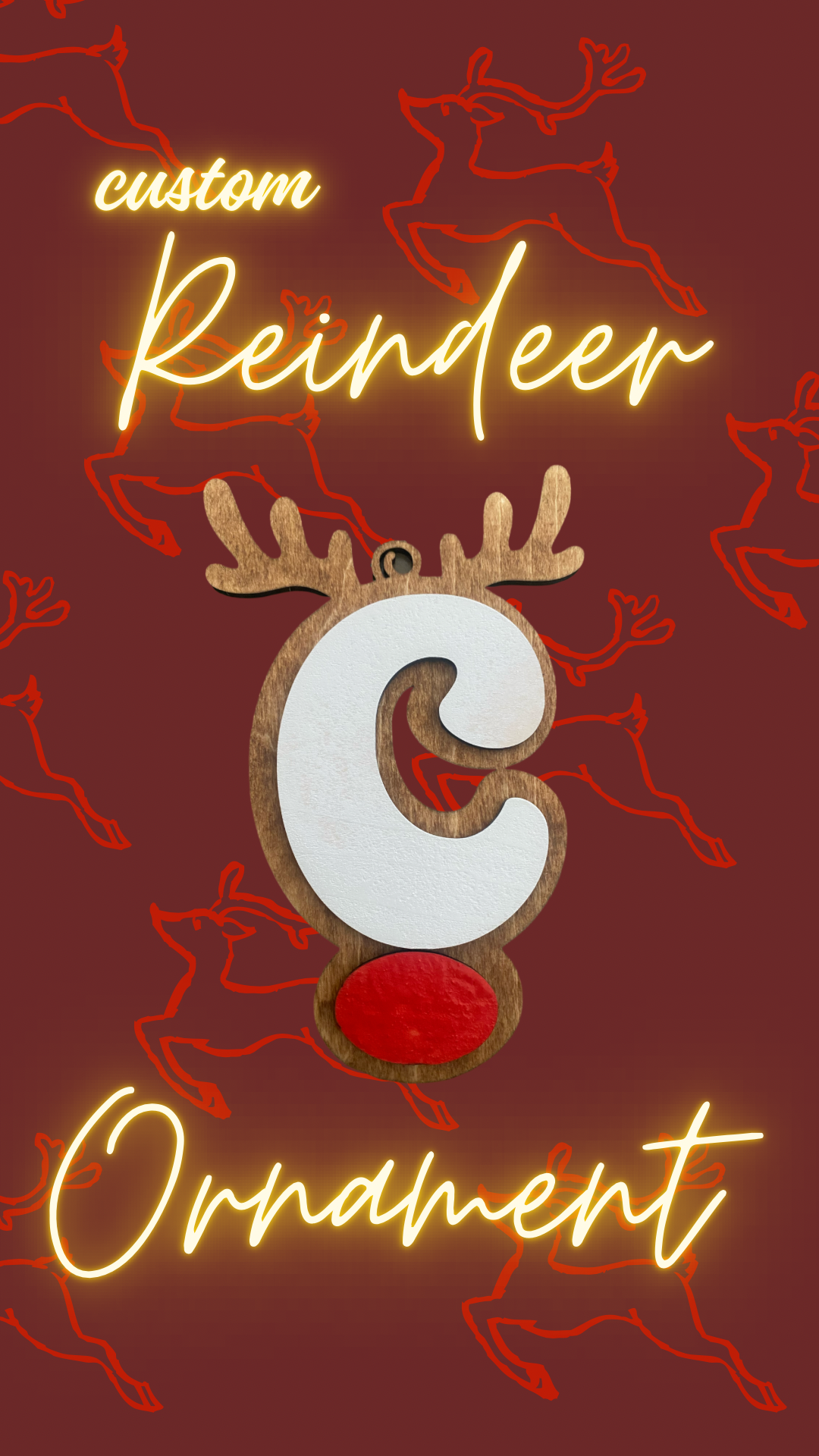 Custom Reindeer Ornament
